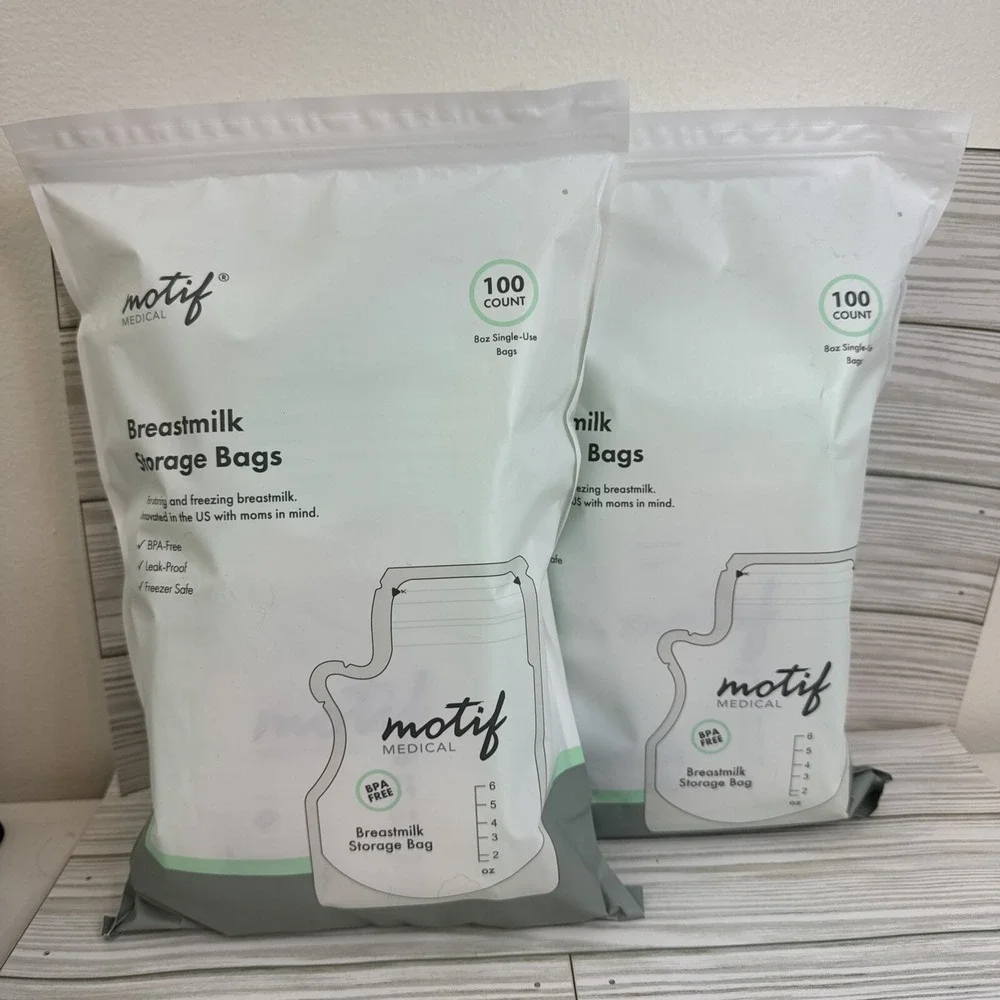 UNOPENED Motif Medical Breast Milk Storage Bags 2 x 100ct